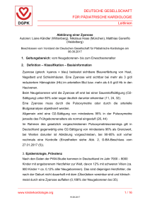 Abklärung einer Zyanose - Deutsche Gesellschaft für Pädiatrische