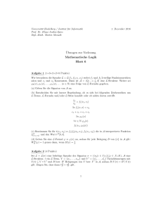 Ubungen zur Vorlesung Mathematische Logik Blatt 6