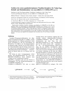 Synthese der ersten quadratisch-planaren Vinyliden