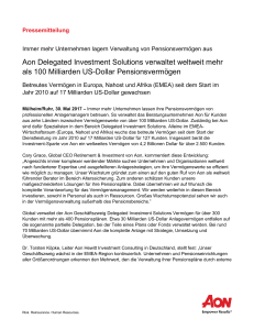 Aon Delegated Investment Solutions verwaltet weltweit mehr als 100