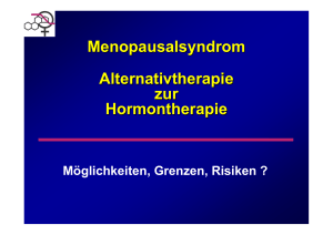 Menopausalsyndrom Alternativtherapie zur Hormontherapie