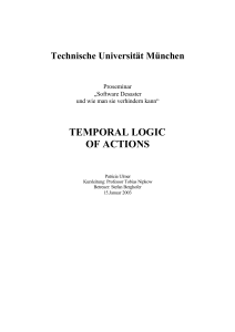 temporal logic of actions - Software and Systems Engineering