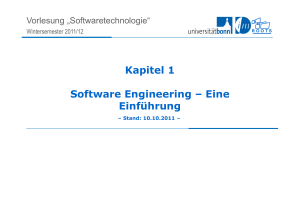 Kapitel 1 Software Engineering – Eine Einführung