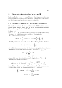 9 Elemente statistischer Inferenz II