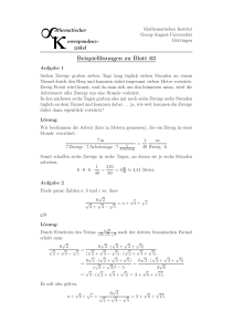 Beispiellösungen zu Blatt 63 - Mathematik an der Universität Göttingen