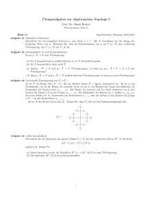 Ubungsaufgaben zur Algebraischen Topologie I - math.uni