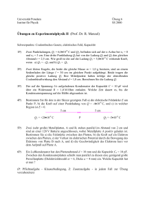 Übungen zu Experimentalphysik II (Prof. Dr. R. Menzel)