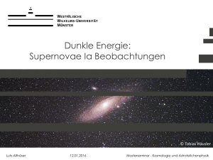 Dunkle Energie: Supernovae Ia Beobachtungen - l