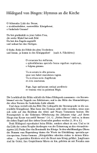 Hildegard von Bingen: Hymnus an die Kirche