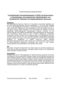 TransArterielle ChemoEmbolisation (TACE) mit Doxorubicin in