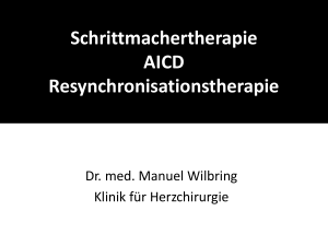 Schrittmachertherapie AICD Resynchronisationstherapie