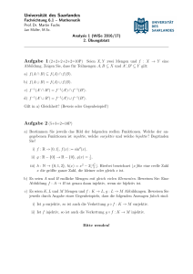 Blatt 2 - Fachrichtung Mathematik