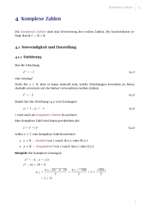 Komplexe Zahlen - ITAP | Universität Stuttgart