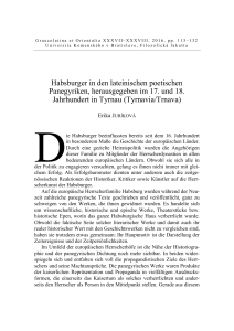Habsburger in den lateinischen poetischen Panegyriken