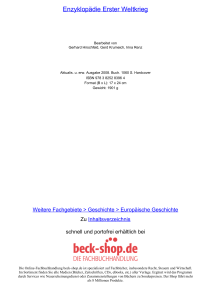 Enzyklopädie Erster Weltkrieg - ReadingSample - Beck-Shop