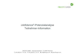 Jobfidence®-Potenzialanalyse Teilnehmer-Information