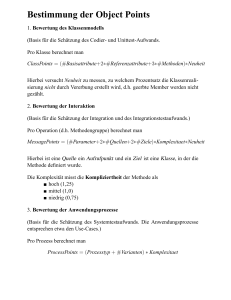 Bestimmung der Object Points - Universität Koblenz · Landau