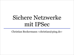 Sichere Netzwerke mit IPSec
