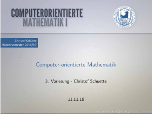 Computer-orientierte Mathematik