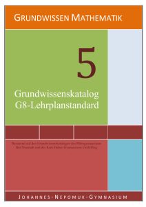 Grundwissenskatalog G8-Lehrplanstandard - JNG-Rohr