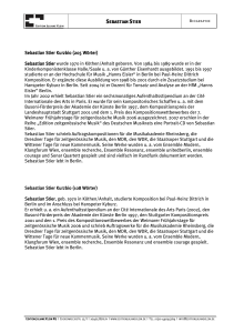 Stier Kurzbio Deutsch - Edition Juliane Klein