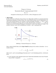 Theoretische Physik C: Quantenmechanik SS 2015