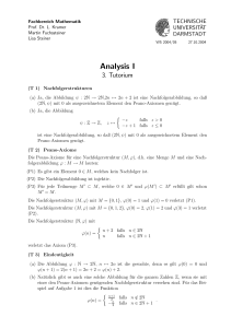 Analysis I - TU Darmstadt/Mathematik