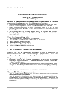Gebrauchsinformation: Information für Patienten Citalopram G.L. 10