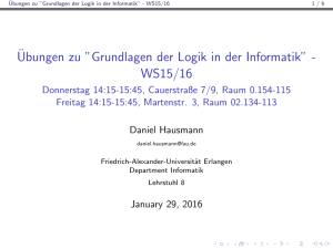 Übungen zu "Grundlagen der Logik in der Informatik" - WS15/16