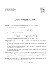 Ubungen zur Geometrie — Blatt 7 - Fachbereich Mathematik und