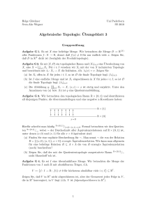Algebraische Topologie: ¨Ubungsblatt 3