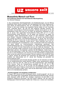 Mussolinis Marsch auf Rom