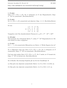 Lineare Algebra II: Zusatz 10 SS 2005 http://www.mathematik.uni