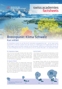 Brennpunkt Klima Schweiz - Portal Naturwissenschaften Schweiz