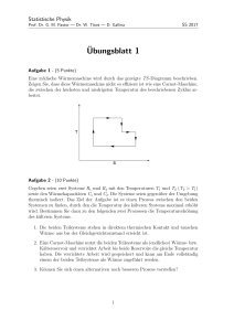 Statistische Physik: ungsblatt 1