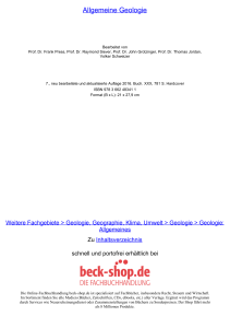 Allgemeine Geologie - ReadingSample - Beck-Shop
