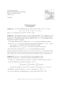 Funktionalanalysis - Fachbereich Mathematik und Statistik