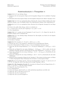 Funktionalanalysis 1: ¨Ubungsblatt 4 - FA