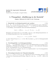 5. ¨Ubungsblatt ,,Einführung in die Statistik”