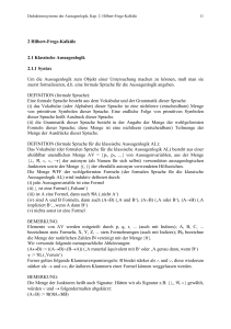2 Hilbert-Frege-Kalküle 2.1 Klassische