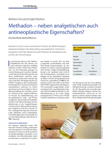 Methadon – neben analgetischen auch antineoplastische