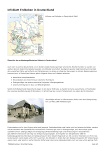 Infoblatt Erdbeben in Deutschland