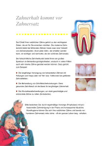 Zahnerhalt kommt vor Zahnersatz - zahnarzt