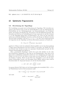 §5 Sphärische Trigonometrie