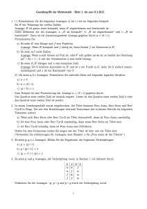 Grundbegriffe der Mathematik - Blatt 1, bis zum 9.3.2012 ax2 + bx +1
