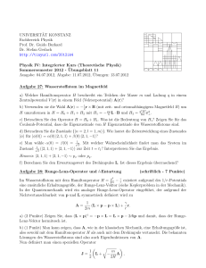 Blatt 11 - Theoretische Physik
