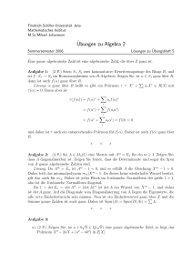 Ubungen zu Algebra 2 - Friedrich-Schiller