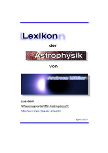 Lexikon der Astrophysik W - Spektrum der Wissenschaft