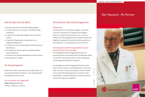Der Hausarzt – Ihr Partner - Kassenärztliche Vereinigung Sachsen