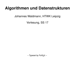 Algorithmen und Datenstrukturen - IMN/HTWK